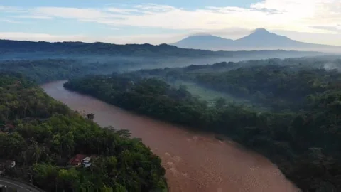 Sunrise river Video stock 267707248