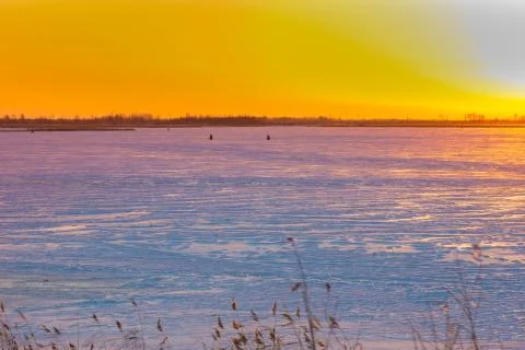 Sunrise on the river 写真素材