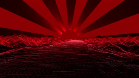 Sunrise road earth planet loop animation Stock Footage 147598058