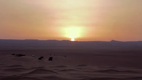 Sunrise in the Sahara, Morocco Video stock 76846647