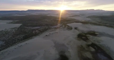 Sunrise in the sand dunes Stock Footage 96356747