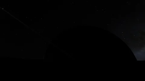 Sunrise on Saturn's moon Stock Footage 122902482