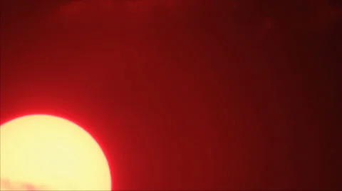 Sunrise on scarlet sky Stock Footage 33223958