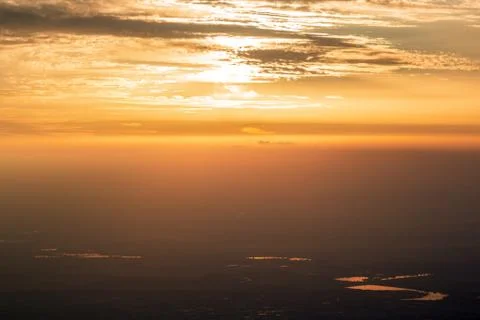 Sunrise scene with clouds Stock Photos