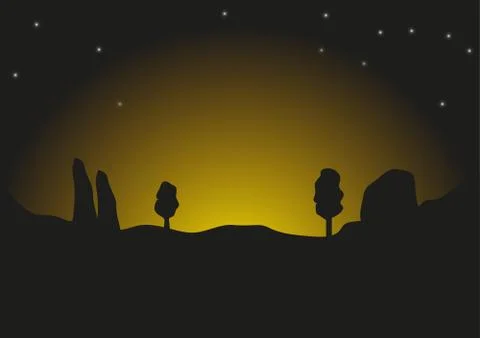 Sunrise scenery Stock Illustration