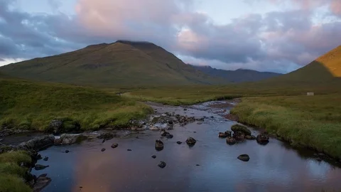 Sunrise in the scottish highlands Stock Footage 70615552
