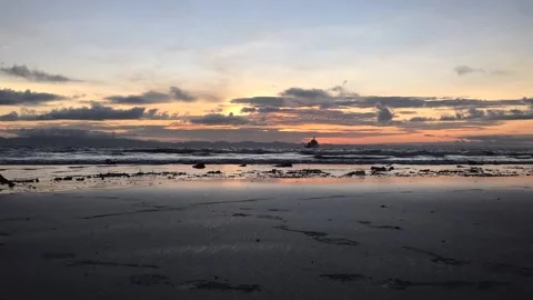 Sunrise at the sea beach Stock Footage 251729913