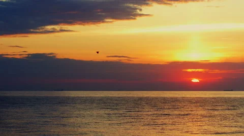 Sunrise on the sea Stock Footage 50204011