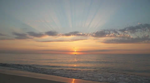 Sunrise in the sea Stock Footage 67566465