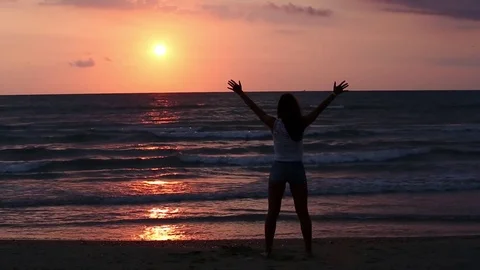 Sunrise by the sea Stock Footage 74628994