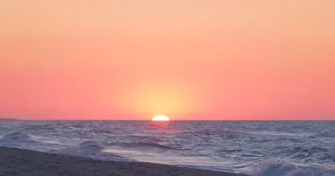 Sunrise in the sea Stock Footage 138601981