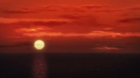 Sunrise at sea Stock Footage 139557963