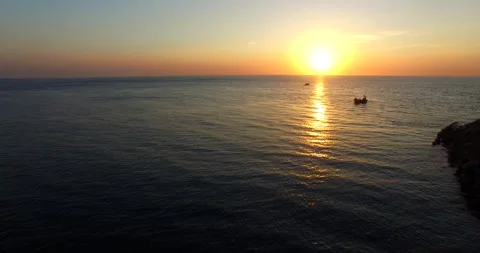 Sunrise at sea Video stock 144225178