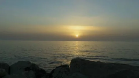 Sunrise on the sea Stock Footage 156442998