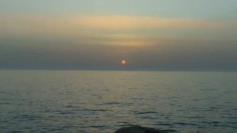 Sunrise on the sea Stock Footage 156444440