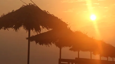 Sunrise from the sea Stock Footage 233284829