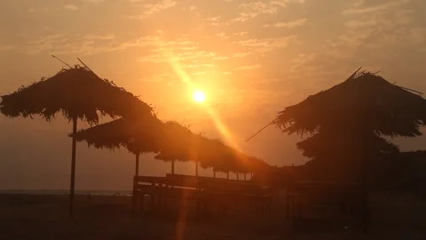 Sunrise from the sea Stock Footage 233284885