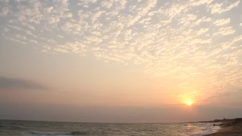 Sunrise from the sea Stock Footage 233284924