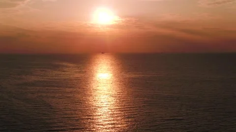 Sunrise on the sea Stock Footage 255140554