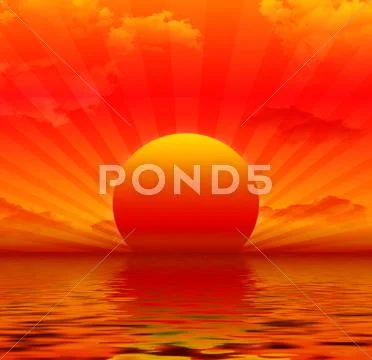 Sunrise by the sea Stock Photos