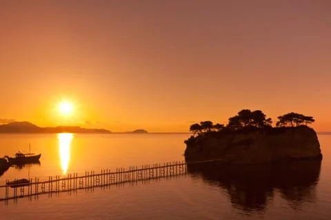 Sunrise at sea Stock Photos