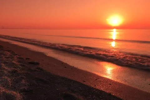 Sunrise at sea Stock Photos