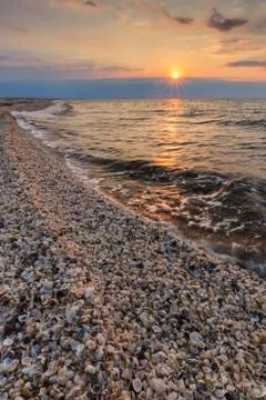 Sunrise at sea Stock Photos