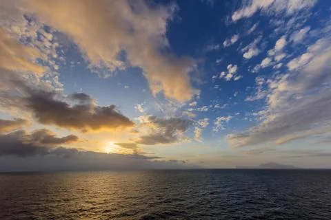 Sunrise at sea Stock Photos