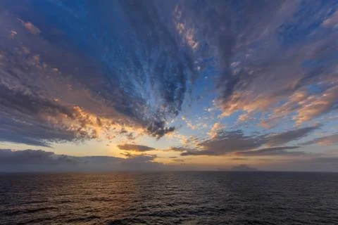 Sunrise at sea Stock Photos