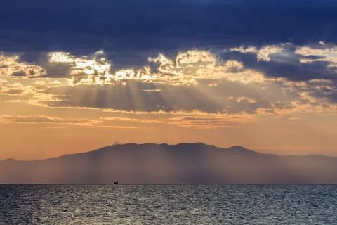 Sunrise on the sea Stock Photos