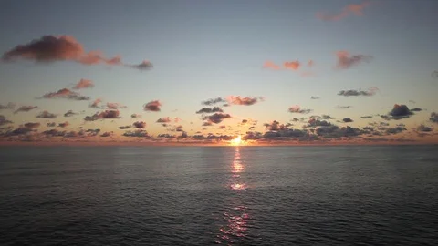 Sunrise  at Sea. Timelaps Stock Footage 129514373