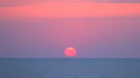 Sunrise on Sea, Timelapse, Time lapse, Landscape, Ocean Backgrounds Stock Footage