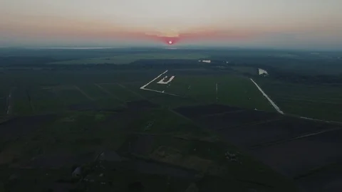 Sunrise seen from above Stockbeeldmateriaal 76353475