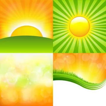 Sunrise set Stock Illustration