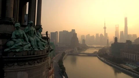 Sunrise in Shanghai Stock Footage 124762699