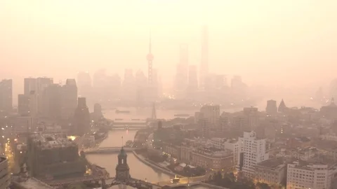 Sunrise in Shanghai Stock Footage 124762929