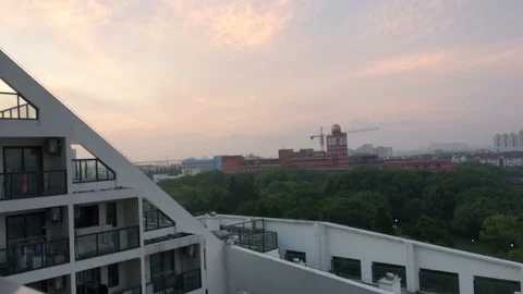 Sunrise in Shanghai Stock Footage 129707307