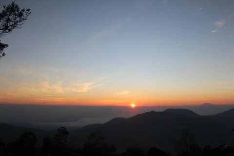 Sunrise from Sikunir Hill Stock Photos