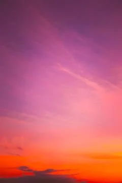Sunrise Sky. Bright Dramatic Sky With Colorful Clouds. Yellow, Orange Stock Photos