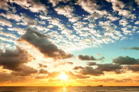 Sunrise in the sky Stock Photos