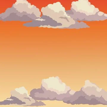 Sunrise sky sunset clouds Stock Illustration