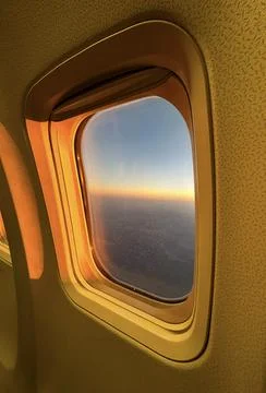 Sunrise Sky View from Plane Stock Photos