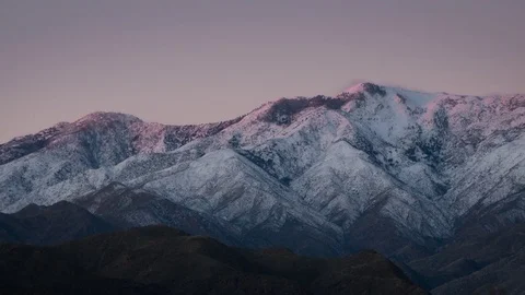 Sunrise on Snowy Mountians Stock Footage 84336273