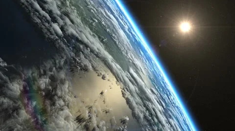 Sunrise from space. Earth from space. 库存影片 53614278