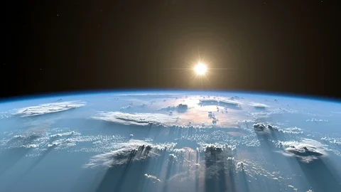 Sunrise from space. Earth from space. Version 2018 Stock Footage