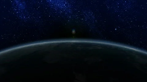 Sunrise in Space Stock Footage 559039