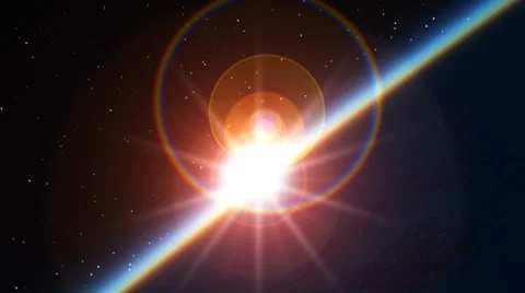 Sunrise in Space Stock Footage 8776560