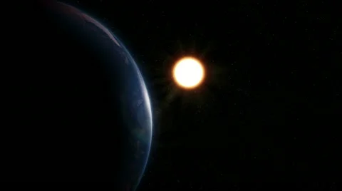 Sunrise in space Stock-Footage 10887941