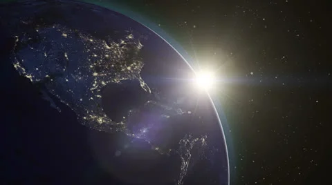 Sunrise from Space Stock Footage 22803119