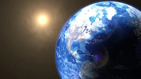 Sunrise from Space Stock Footage 72684455